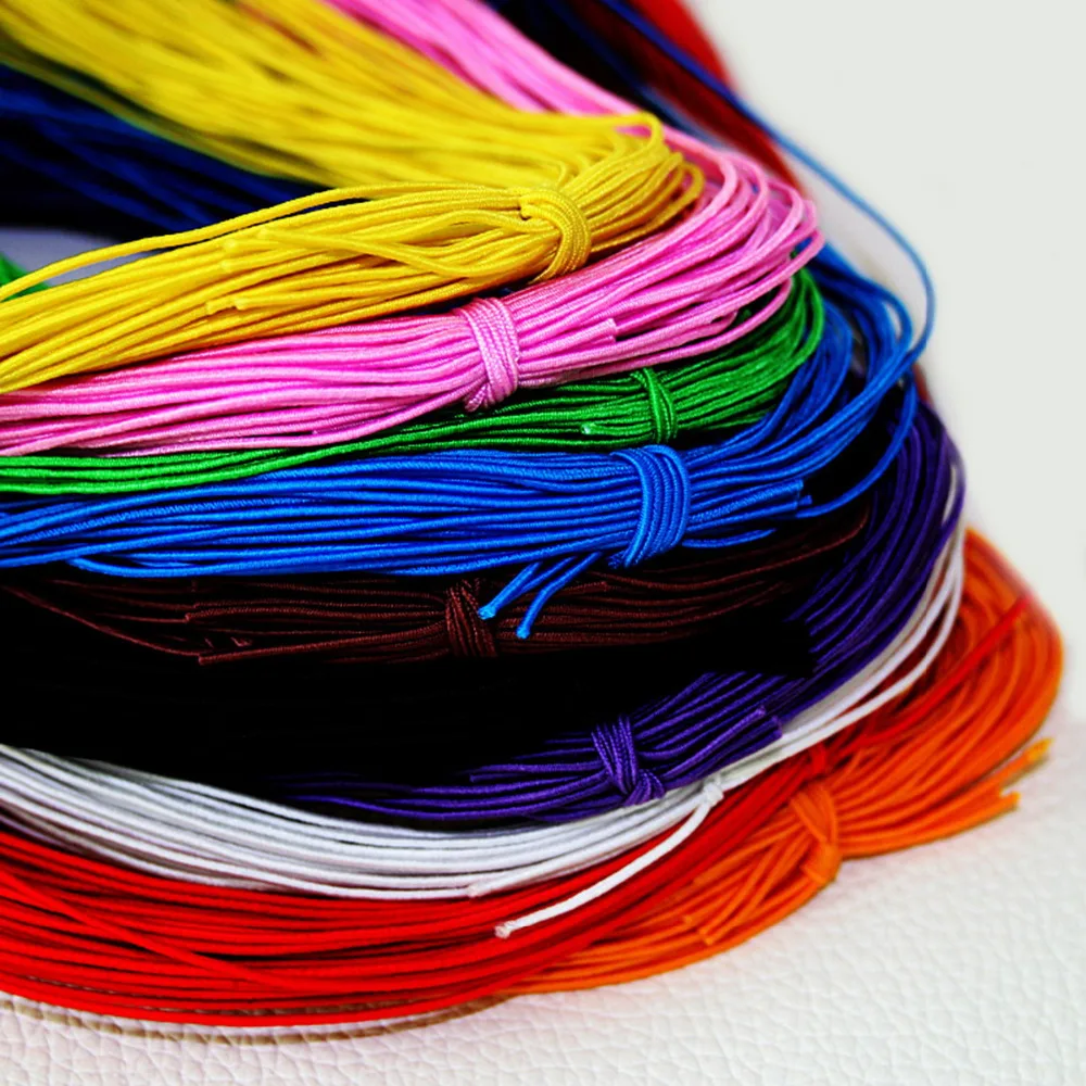 10 Colors Choice 25meters 1MM Beading elastic Stretch Cord Beads Cord String Strap Rope Bead For Bracelet