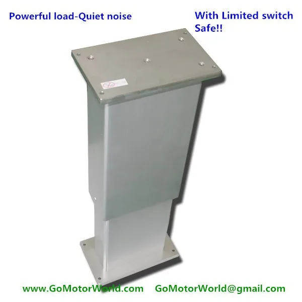 4000N=400KG=880LBS load 5mmsec=0.2inchsec speed 300mm=12inch stroke 24V DC lifting column for adjustable height desk with logo