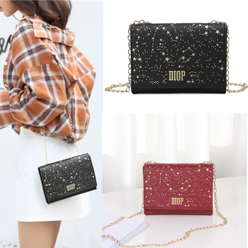 

2019 Fashion Women Shoulder Bag Sequins Chain Square Bag Crossbody Bags for Women Mini Messenger Bag Luxury Handbags Designe