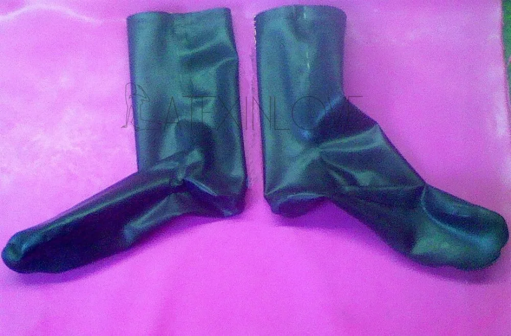 Unisex-Rubber-Black-Natural-Latex-Socks-Custom-Hand-made -1