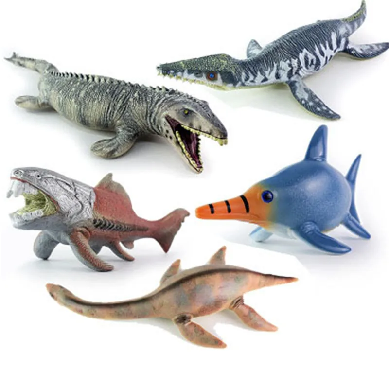 

Amazing Ancient Monster Animals Model Marine organism Mosasaur Ichthyosaur Plesiosaur Toys For Kids/man Collection Decor Gift