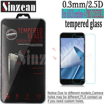 

Sinzean 100pcs For For ASUS zenfone 4 PRO ZD552KL Tempered Glass screen protector with retail box 2.5D Clear