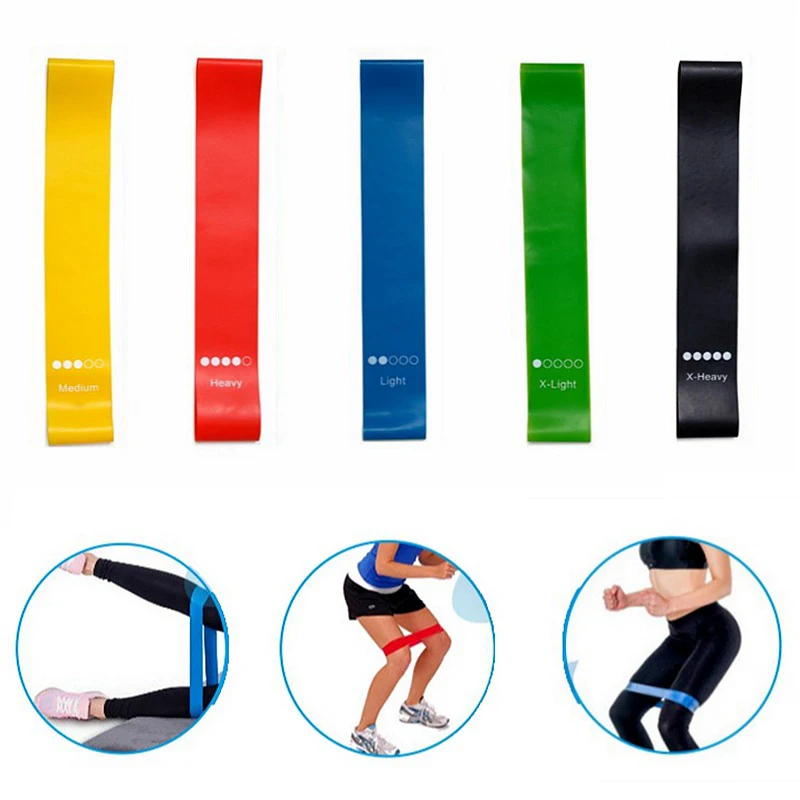 5 цветов/набор Эспандеры для йоги, натуральный латекс, мощный эластичный, подходит для фитнеса, занятий спортом