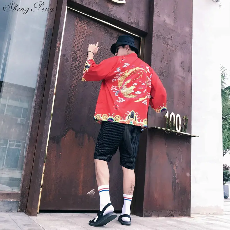 Традиционное японское кимоно кардиган куртка yukata мужские повседневные