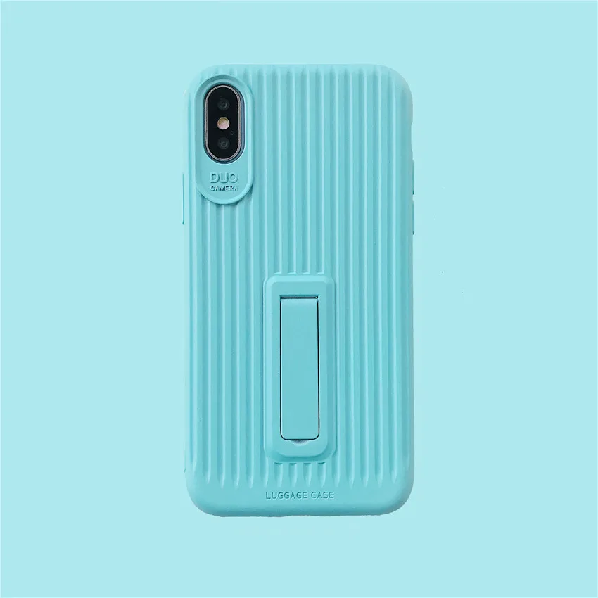 

Candy Ribbon Stand Phone Case For iPhoneX XR XS ins Wind Stand Luggage Case Phone Case For iPhone7 8 6 6S Back Cover