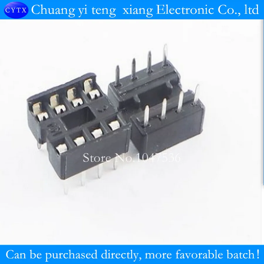 10PCS/LOT 8pin IC socket 8PIN seat DIP8 pin socket 8P IC chip holder