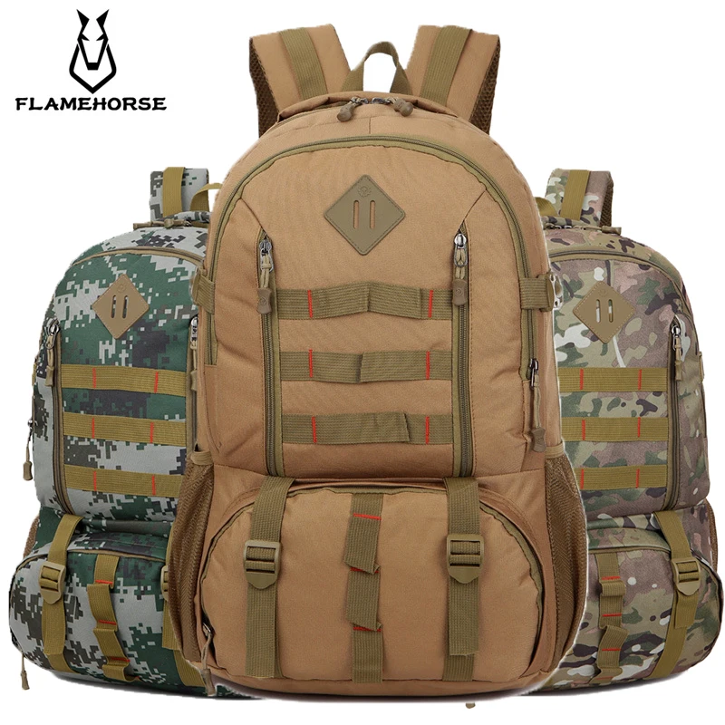 

2018 new Men's Women's quality military tactics 50L multi-purpose large-capacity camouflage Waterproof backpack Laptop bag