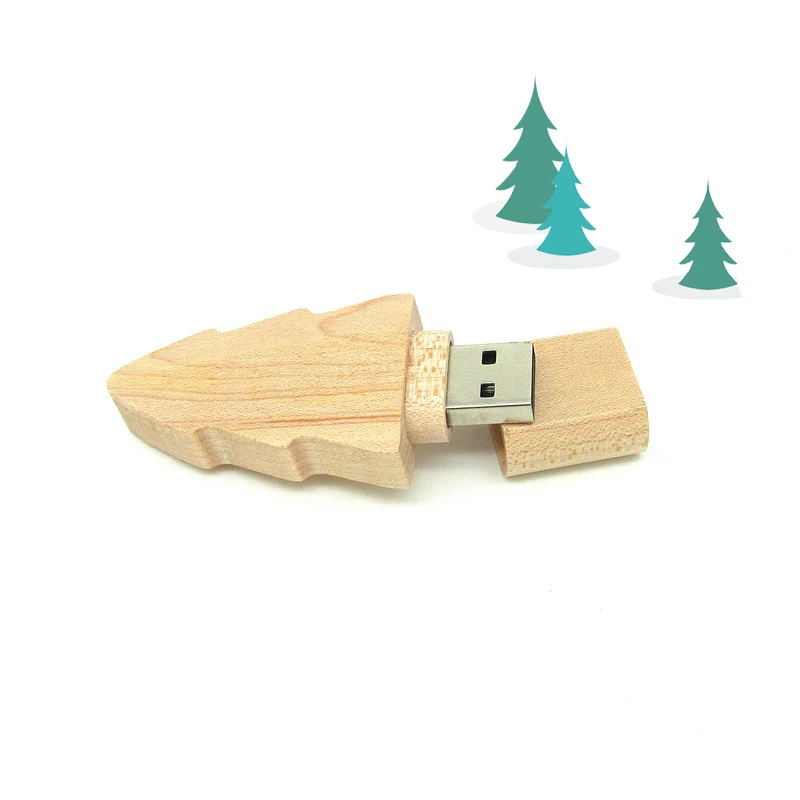 Деревянный usb флеш накопитель в виде рождественской елки 4 ГБ 8 16 32 карта памяти с