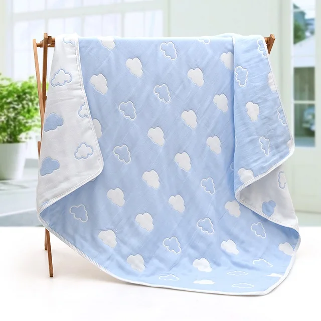 Новые цветные хлопковые фланелевые детские одеяла 80*80 см банное полотенце для новорожденного душа продукты обернуть младенческое детское постельное белье Супермягкие одеяла - Цвет: blue cloud