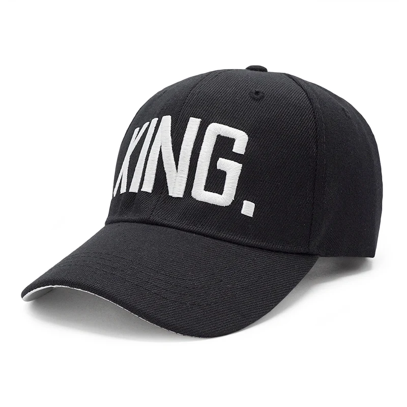 King Queen Baseball Cap Embroidery Letter Hip Hop Hat Casquette Men Women Dad Bone Summer Couple Lover Casual Snapback Caps - Цвет: KING 2