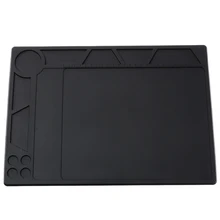 Черный силиконовый коврик для пайки антикоррозийный электроизоляционный коврик антистатический коврик для телефона ПК планшета ремонт платформы