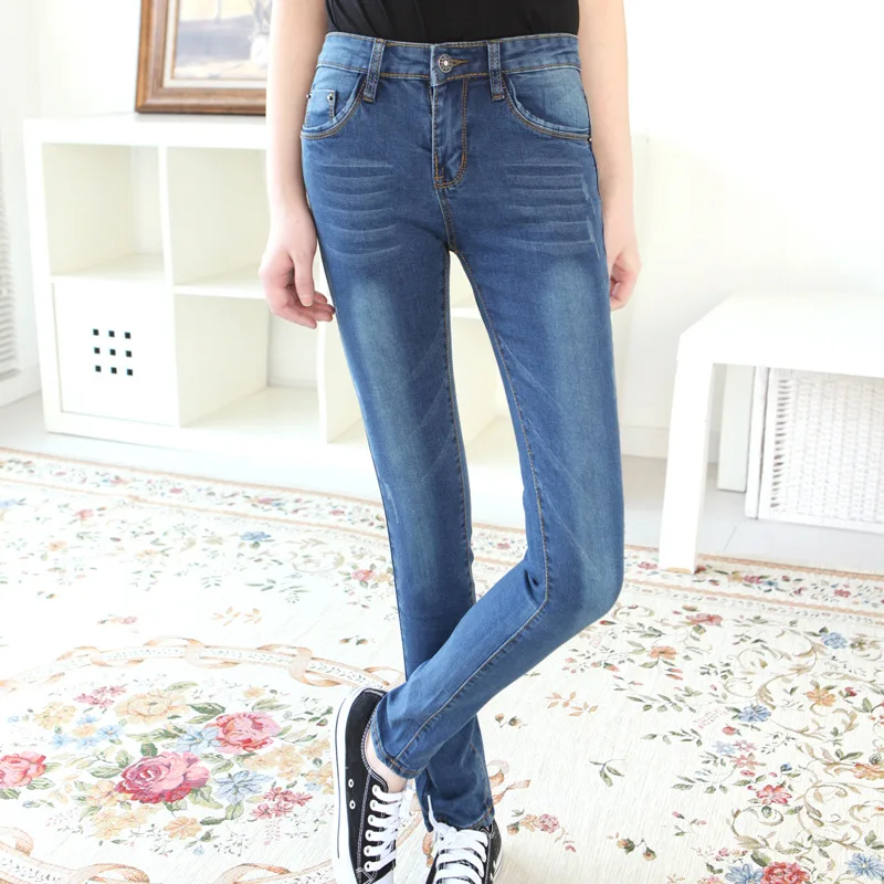 

HOT!!Jeans Women 2017 Ladies Slim Jeans Cowboy Simple Pencil Skinny Jeans Size 26~31 Cheap Jeans Trousers Free Shipping