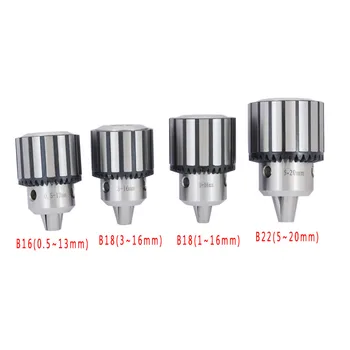 

Manual drill chuck B10 B12 B16 B18 B22 clamping range 0.5-13mm 1-16mm 3-16mm heavy duty and durable drill chuck