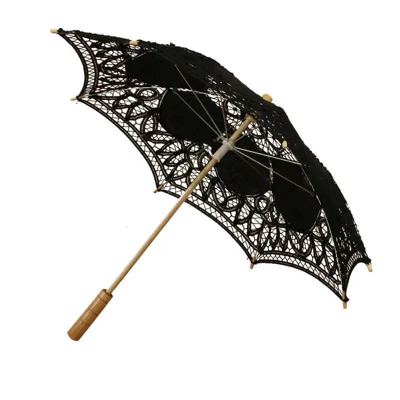 Umbrella/Fan Fancy Retro Style Lace Handmade Hand Fan Parasol Umbrella