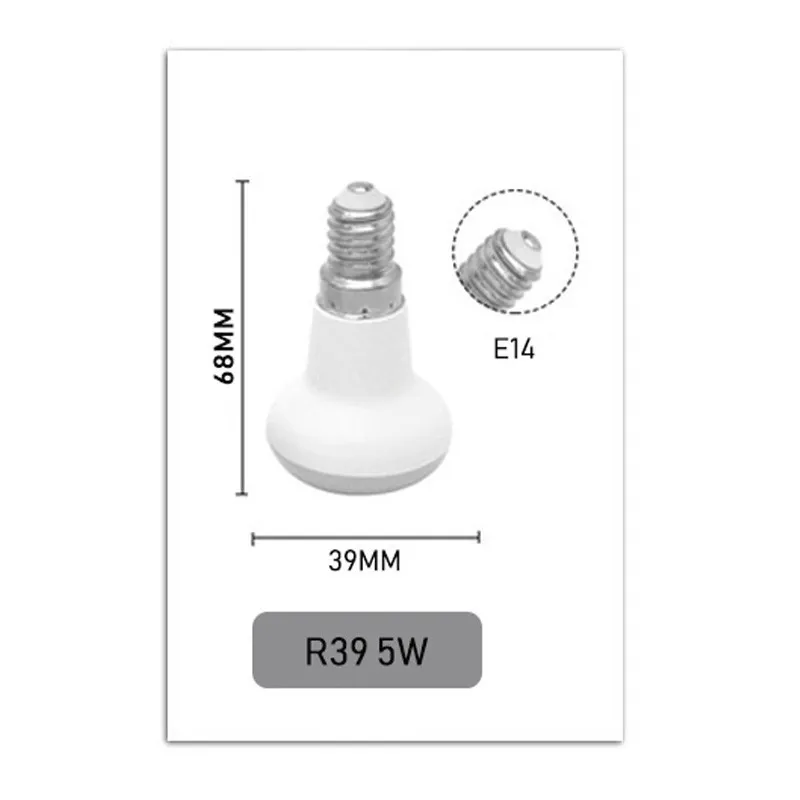 R39 R50 R63 R80 Светодиодная лампа-зонтик AC 85-265V E27 E14 Светодиодная лампа Bombillas лампа cfl светодиодные лампы-ампулы светильник Лампада экономия энергии - Испускаемый цвет: R39 5W E14