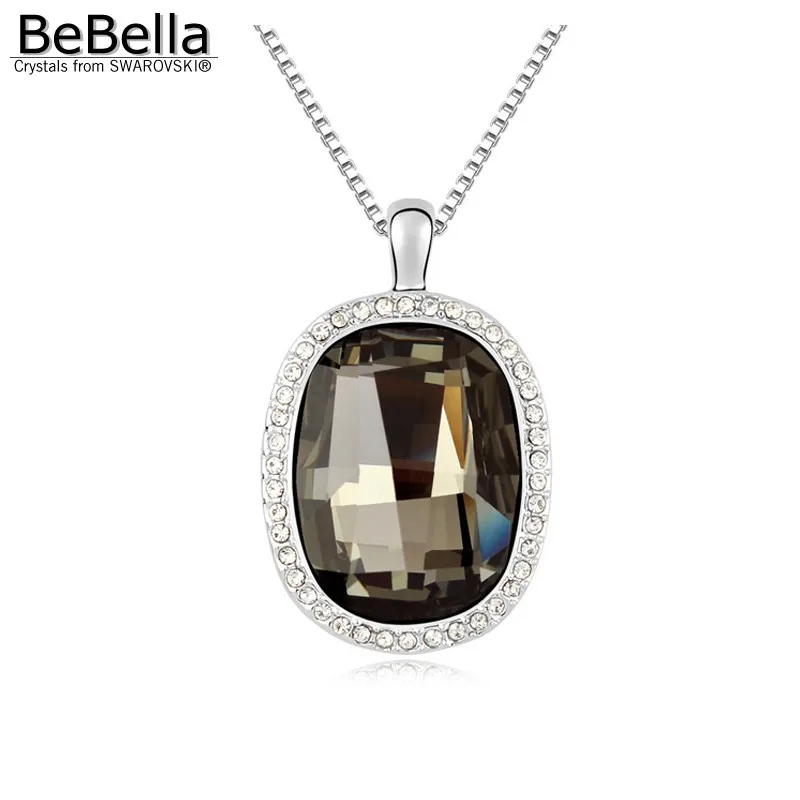 BeBella большой синий хрустальный каменный кулон ожерелье сделано с кристаллами от Swarovski модное ожерелье ювелирные изделия для женщин подарок для девочек
