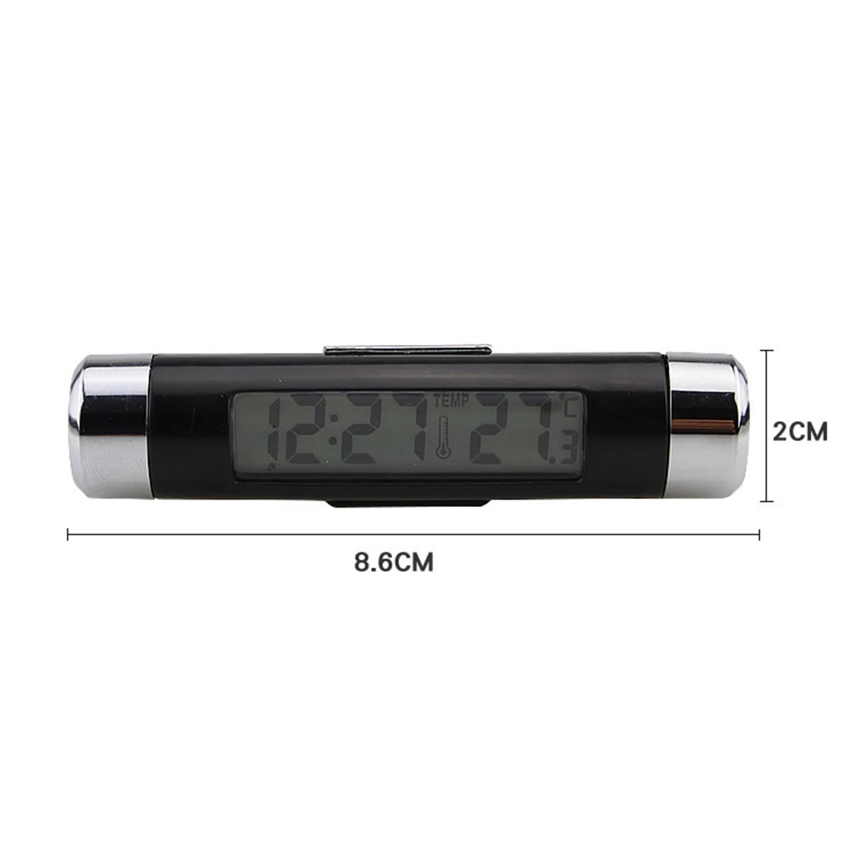 Universal Retro Design Car Auto LED Clip-on Digital Backlight Automotive Thermometer Clock Calendar Car-Styling Accessories