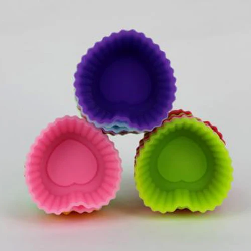 

New Arrival Specialized Love Heart Shape Soft Silicone Mould Candy Muffin Cup Cake Silicone Cake Cakecup Tools Cookie Cutter