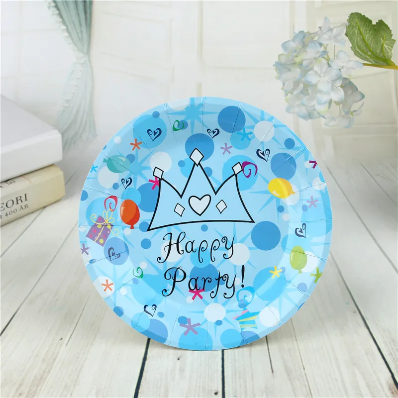 FANLUS 7inch colorful dots wave point disposable paper plates party tray Valentine Birthday Wedding Tableware cake barbecue (7)
