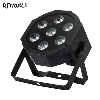 

LED Par 7x12W RGBW 4IN1 LED Wash Light Quad Stage Uplighting No Noise Professiona For Atmosphere Of Music Stage Effect Party