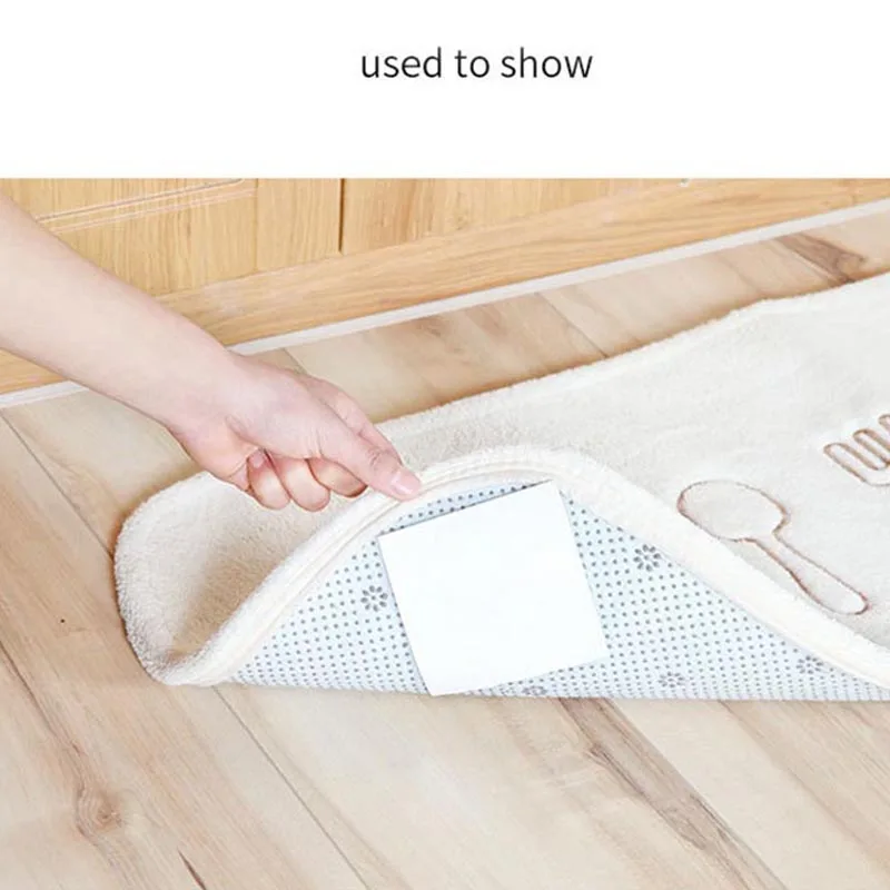 4 Pieces Rug Pads Self adhesive Carpet Corner Gripper Mats Anti skid