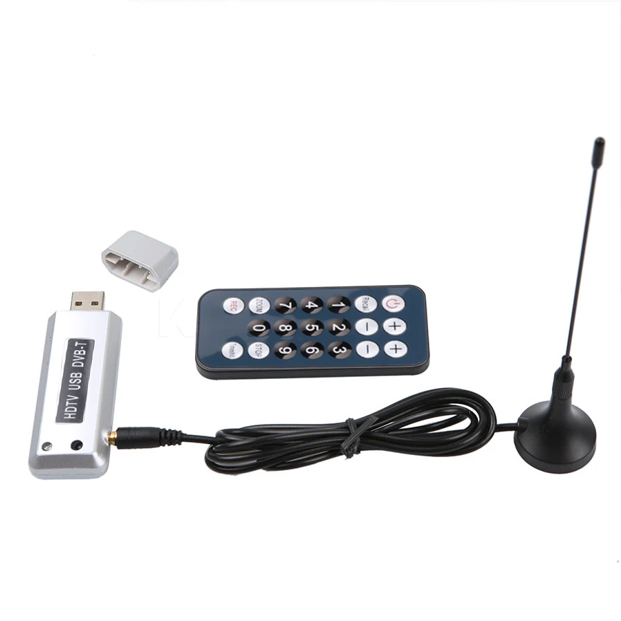 Kebidumei USB 2,0 DVB-T HD ТВ тюнер приемник-записывающее устройство программное обеспечение радио DVB T тюнер HD tv с антенной для ноутбука планшета