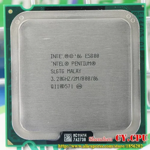 Двухъядерный процессор Intel Pentium E5800 cpu(3,2 ГГц/2 м/800 ГГц) Socket 775