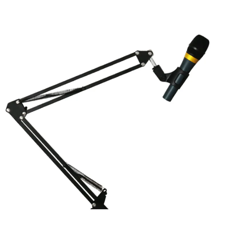 

Extendable Recording Microphone Holder Suspension Boom Scissor Arm Stand Holder with Microphone Clip Table Mounting Clamp