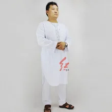 White Muslim gowns men Abaya jubbah kaftan Man Thobe robes sets Islam clothing Muslims wholesalers Kebaya Muslim Islamic