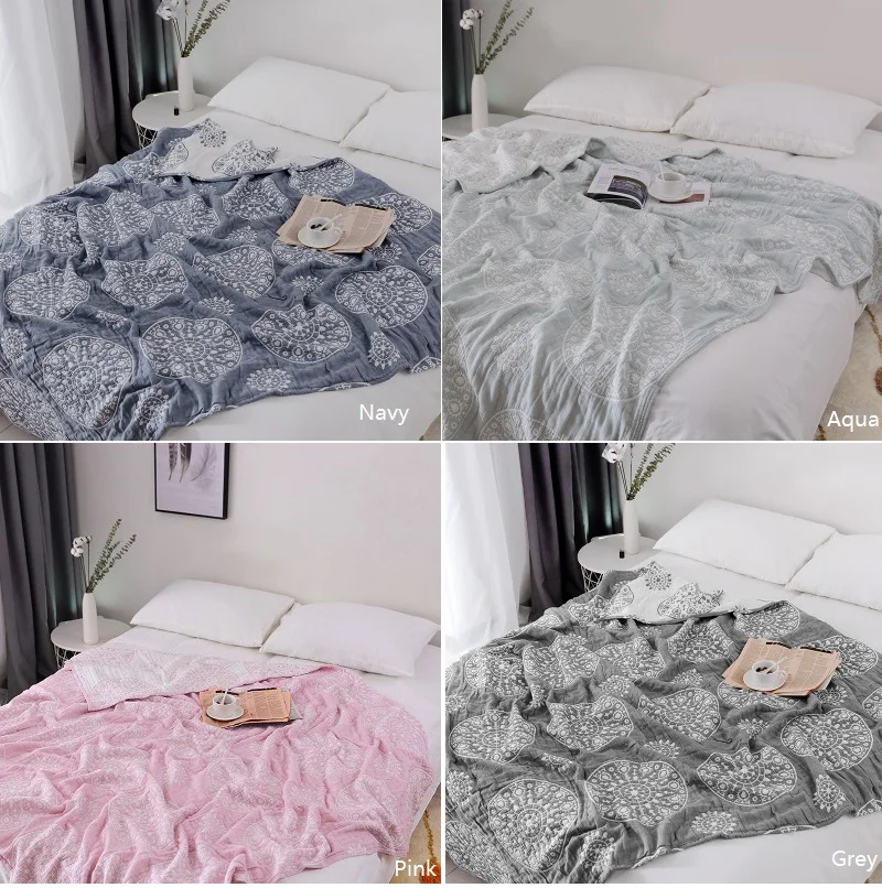 Junwell, хлопок, муслиновое одеяло, кровать, диван, для путешествий, дышащее, шикарное, мандала, стильное, большое, мягкое одеяло, Para одеяло