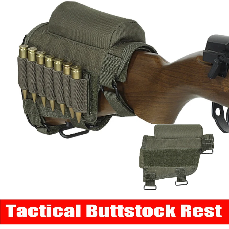 

Hunting gun Accessories Adjustable Rifle shotgun Tactical Buttstock Cheek Rest Shooting Pad Ammo case Cartridges Holder Pouch