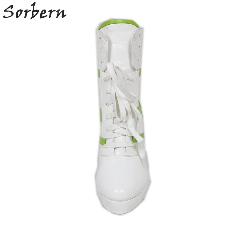 Sorbern/Элегантные белые женские кроссовки; обувь на танкетке и высоком каблуке; обувь на платформе; цвет под заказ; женская обувь; короткие ботиночки; Размер 11