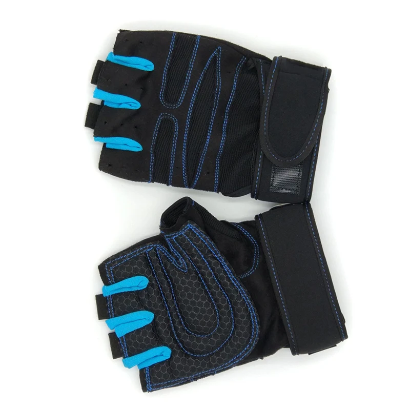 Мужские Женские перчатки для тренажерного зала с ремешком на запястье поддержка для тренировки фитнеса Тяжелая атлетика DX88