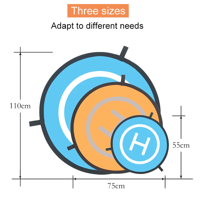 Универсальный Дрон парковка фартук Pad для Mavic 2 Pro Mavic Air DJI Spark Phantom 4 Водонепроницаемый посадочная площадка для xiao Mi Drone 55/75/110 см