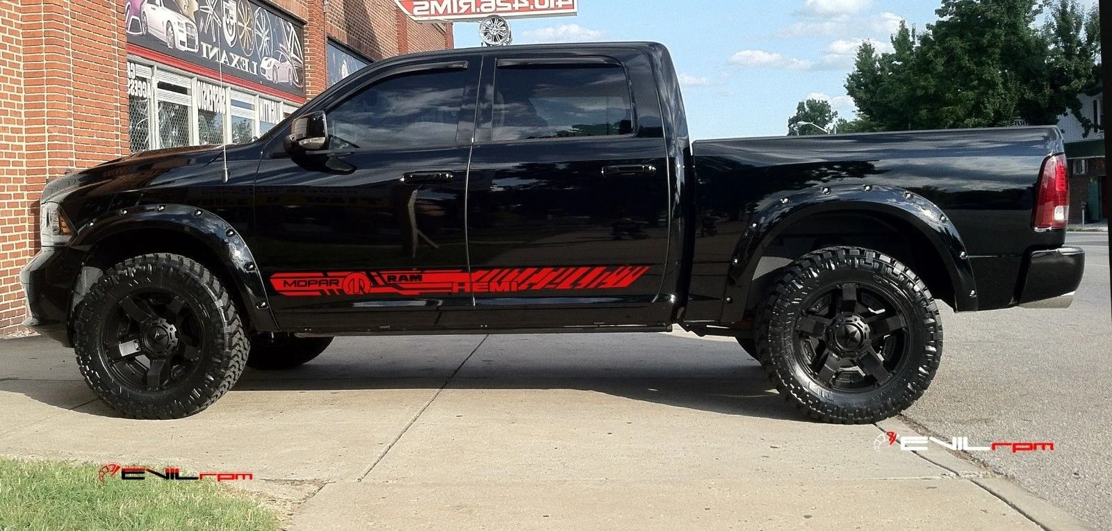 Для 1 набора/2 шт боковая полоса наклейка комплект Dodge Ram дверные полосы mopar hemi rt 1500