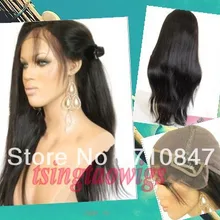 Сделанный на заказ шелковый топ, необработанные девственные волосы, плотность Шелковый топ полный парик шнурка