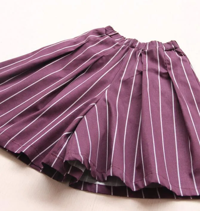 YBR1588527/ г. осенние штаны для маленьких девочек Полосатые корейские Широкие штаны для девочек модная одежда для маленьких девочек детские штаны