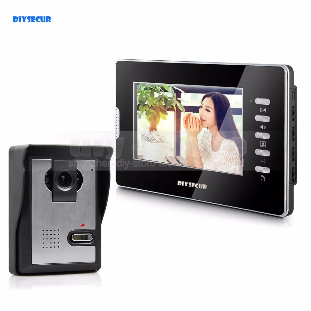 

DIYSECUR 7" Wired Video Door Intercom Vandalproof Camera 600TVL Night View Unlocking