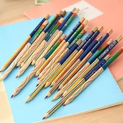 10 шт./лот карандаш всех цветов радуги 4 в 1 цветные карандаши для рисования канцелярские