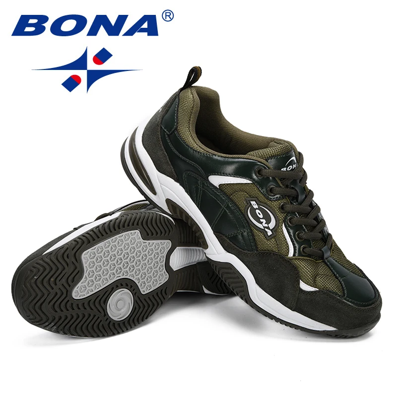 BONA/Новинка года; дизайнерская Модная стильная обувь; мужские воздухопроницаемые кроссовки; уличные мужские повседневные вулканизированные туфли; удобные Трендовые туфли