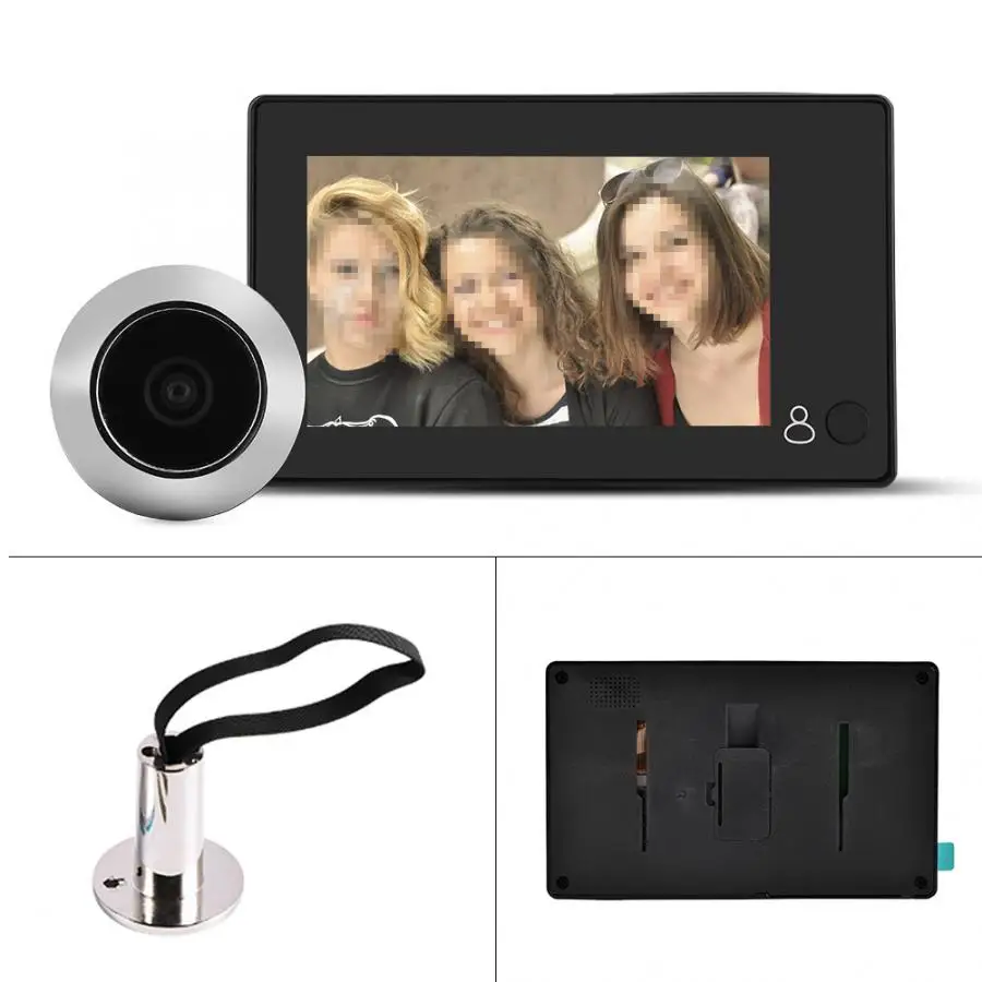 

video peephole 4.3" TFT Color LCD Smart Digital Door Peephole Viewer 140 Degree Wide Angle HD Security Camera Monitor