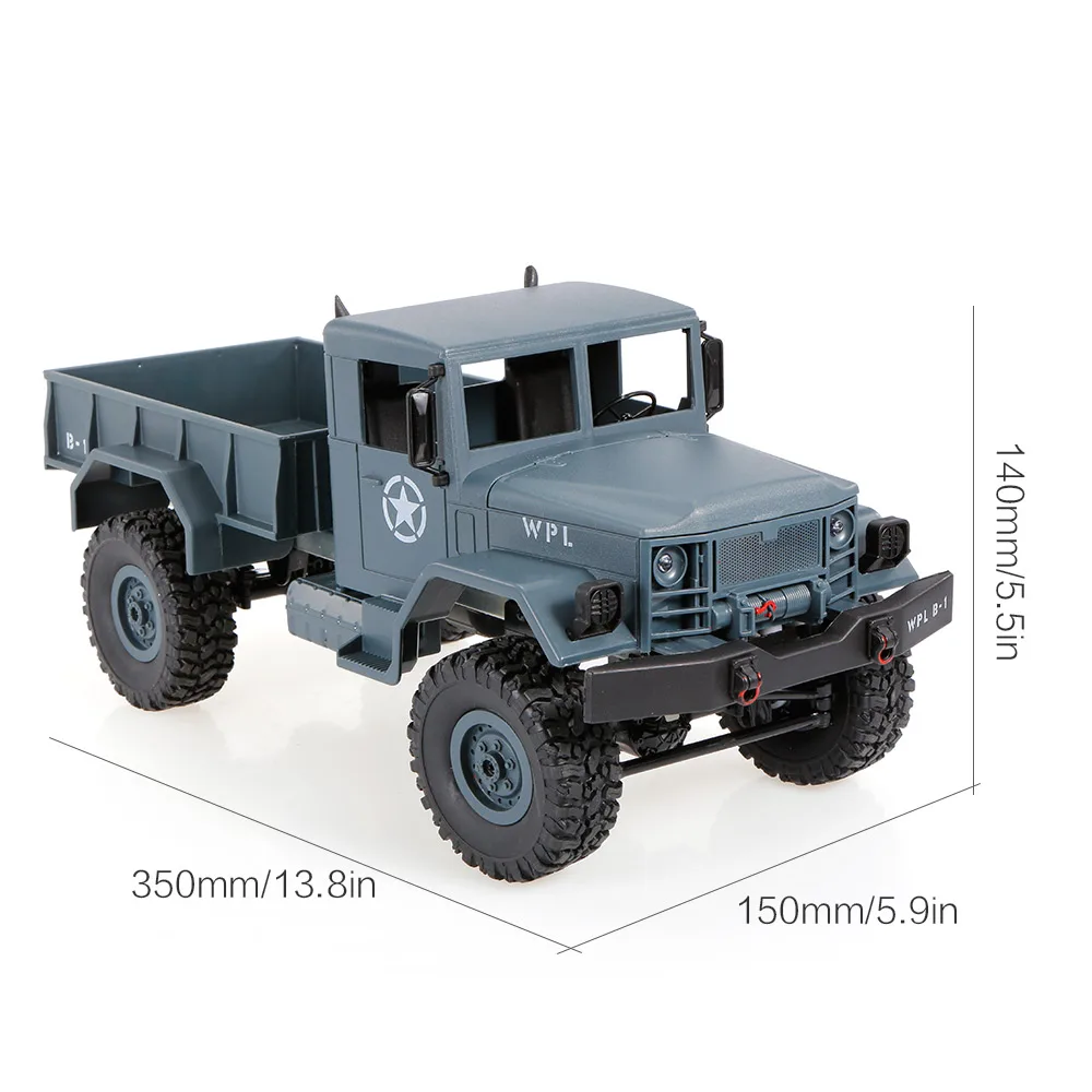 Радиоуправляемая машина 1/16 2 4G 4WD внедорожник военный грузовик рок гусеничный