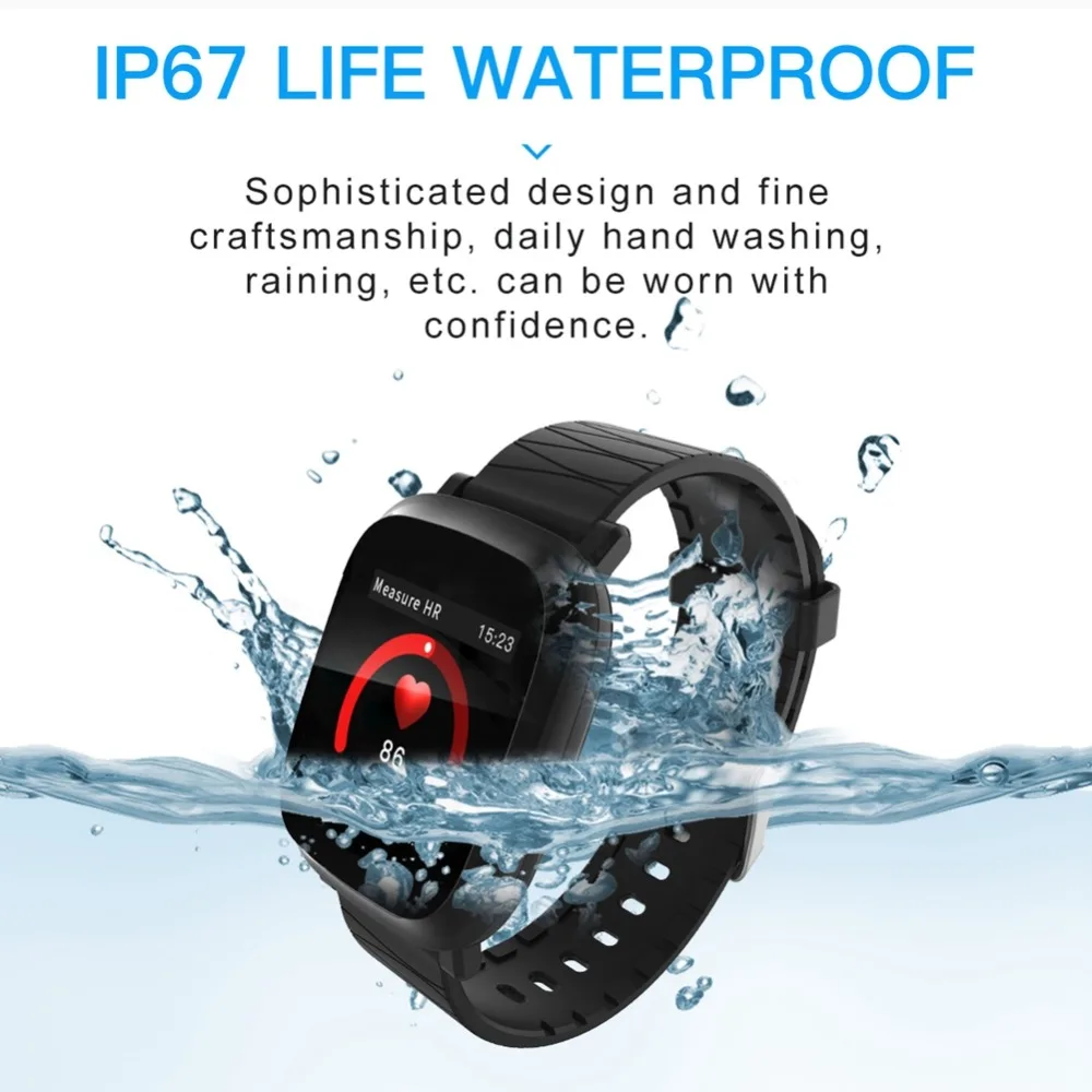 Hangrui M30 Smart Bracelet 1.3 inch Color Screen Wristband Fitness Tracker Heart Rate Tracker Waterproof Sport Smart Wristband