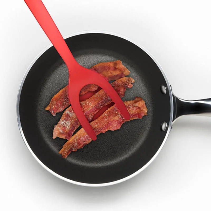 

Overturned Spatula Silicone Toast Fried Egg Clip 2 in 1 Pancake Toast Omelette Multifunction Egg Tools Kitchen Gadgets