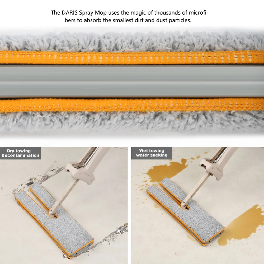 Двусторонняя Волшебная плоская Швабра ручной толчок Sweeper твердый пол ленивый Self-скручивающаяся Швабра бытовой чистящий инструмент Прямая