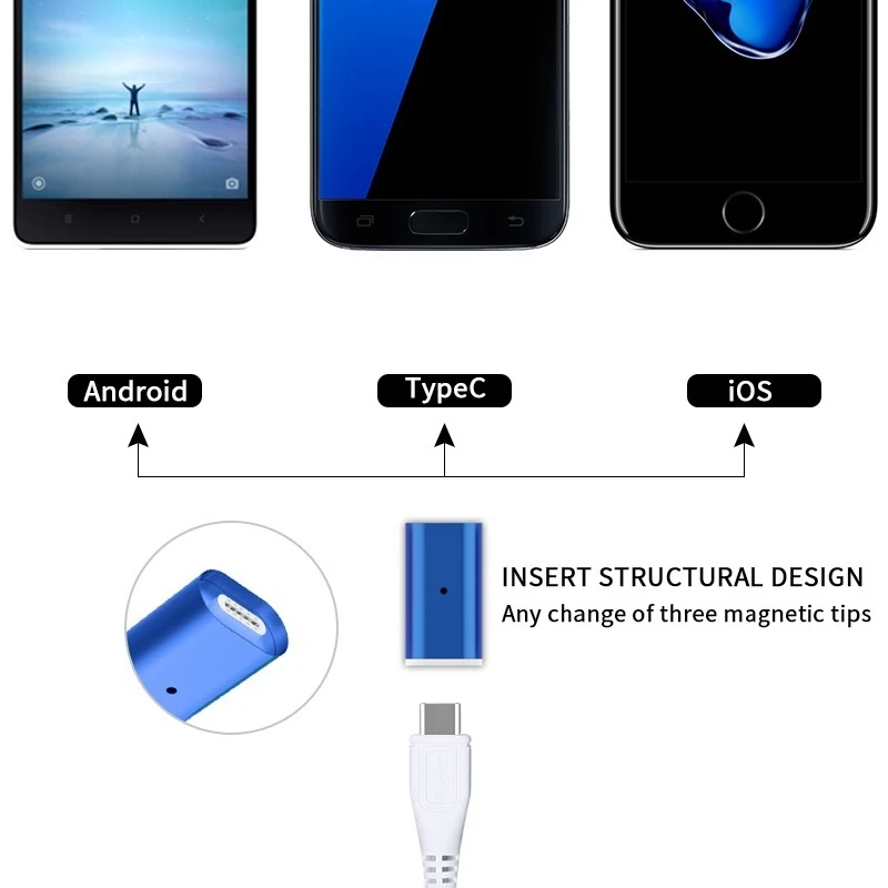 Магнитный адаптер Przejsciowka type C для iPhone X XR XS MAX 8 7 6s Plus Splitter конвертер Magnetico Adaptateur Adaptador Tipo C