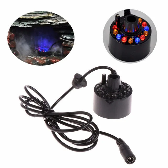 12 LED light Ultrasonic Mist Maker Fogger Water Fountain Pond Indoor