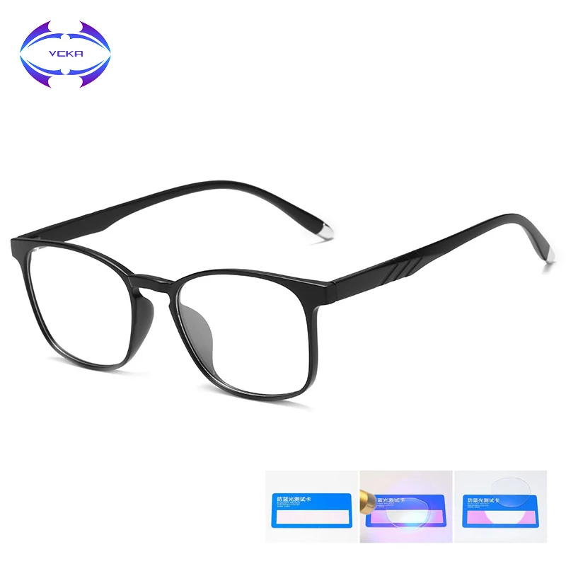 

VCKA TR90 Anti-Blue Light Spectacle Men Women Goggles Square Gaming Glasses Computer Protection Lenses Screen UV400 Eyewear