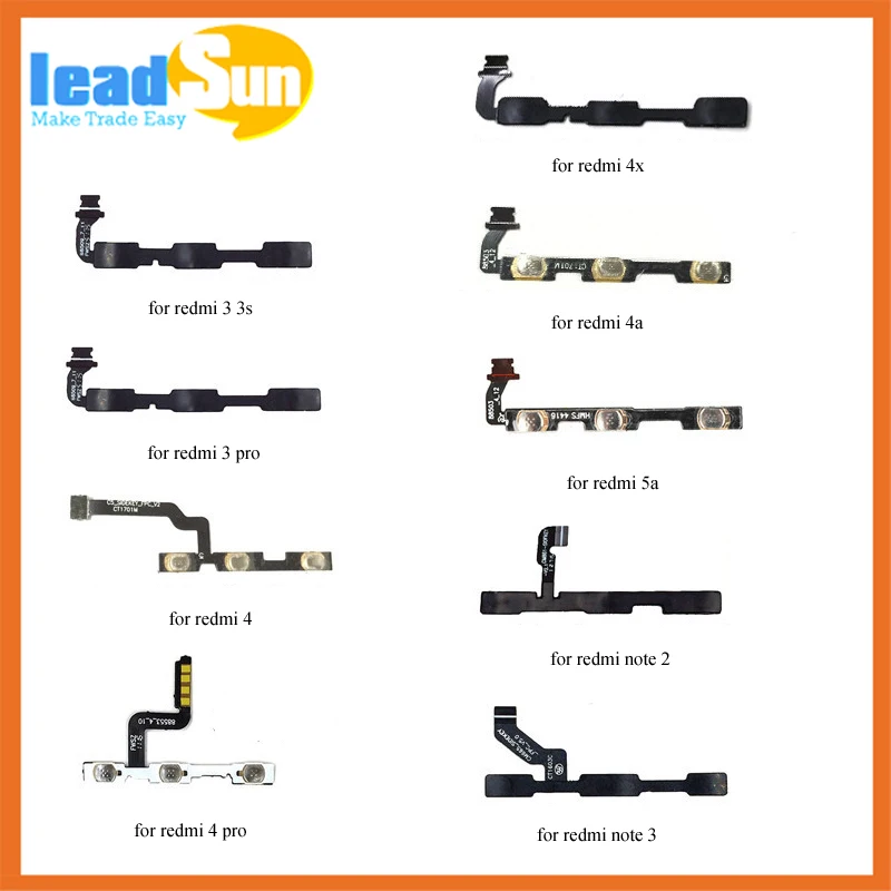 

Volume Side Power Switch on off Button Key Flex Cable For Xiaomi Redmi 3 /3S /4/4x/5/ 5 Plus/6/ 6 pro /Note 2 5A 4 3 Pro