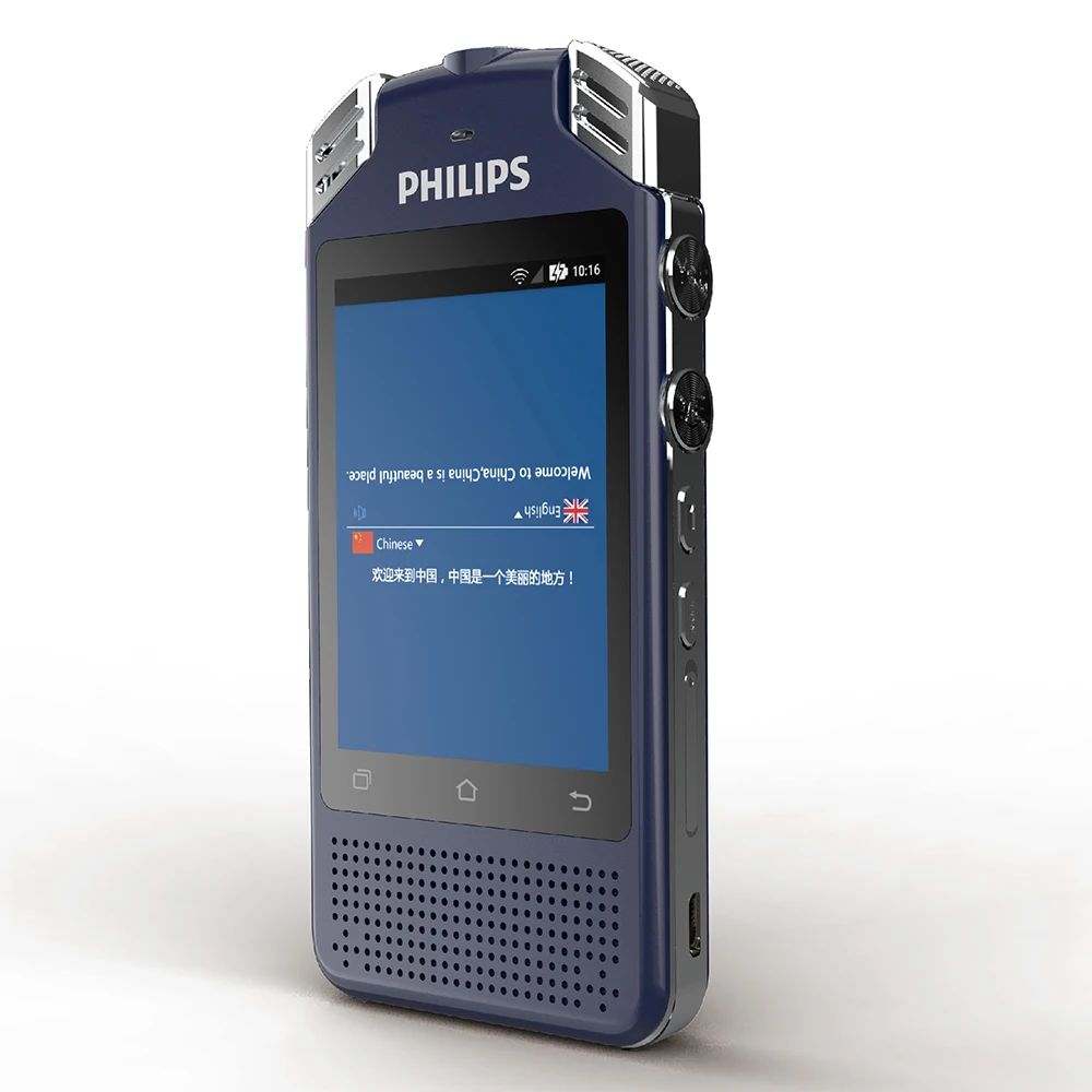 Цифровой диктофон Philips WAV Wi Fi 4G Профессиональный с функцией переводчика на язык